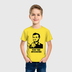Футболка хлопковая детская Билл Мюррей - ты потрясен, цвет: желтый — фото 2