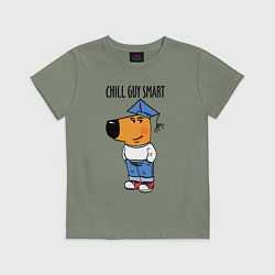 Детская футболка Chill guy smart