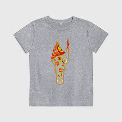 Футболка хлопковая детская Розочка, цвет: меланж