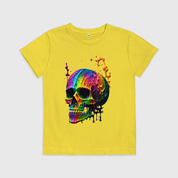 Детская футболка Череп в краске