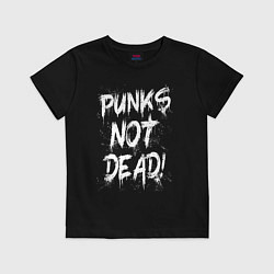 Футболка хлопковая детская Punk not dead, цвет: черный