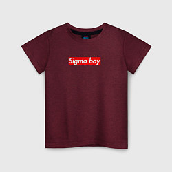 Детская футболка Сигма бой supreme style из песни мерч - тик-ток ме