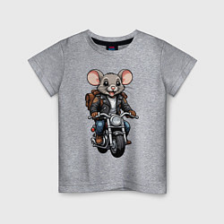Футболка хлопковая детская Biker mice, цвет: меланж