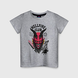 Футболка хлопковая детская Hellfire club demon, цвет: меланж