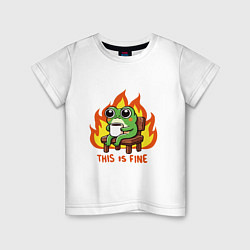 Детская футболка Frog - this is fine