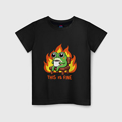 Детская футболка Frog - this is fine