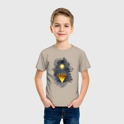 Футболка хлопковая детская Росток идеи, цвет: миндальный — фото 2