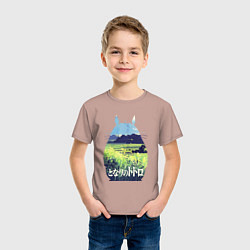 Футболка хлопковая детская Nature Totoro, цвет: пыльно-розовый — фото 2