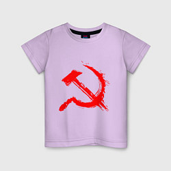 Детская футболка Sickle and hammer red paint