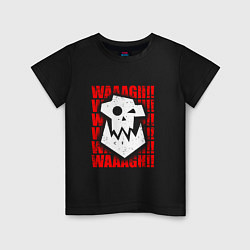 Детская футболка Waaagh warhammer - белый