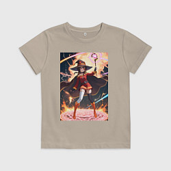 Детская футболка Мегумин колдует взрывную магию