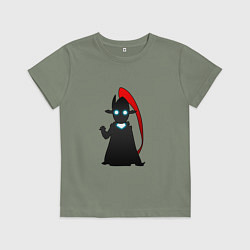 Футболка хлопковая детская Игрит - поднятие уровня в одиночку, цвет: авокадо