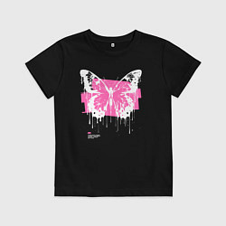 Детская футболка Emo butterfly with splashes of paint