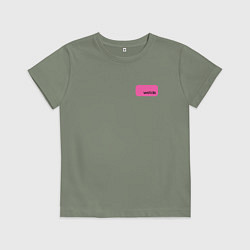 Футболка хлопковая детская Rock the butterfly, цвет: авокадо