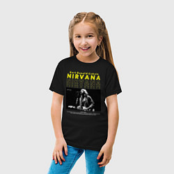 Футболка хлопковая детская Курт Кобейн Nirvana, цвет: черный — фото 2