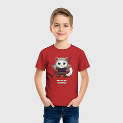 Футболка хлопковая детская Котьмак никак не научитесь, цвет: красный — фото 2