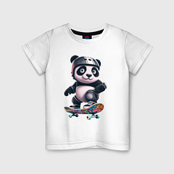 Детская футболка Cool panda on a skateboard - extreme