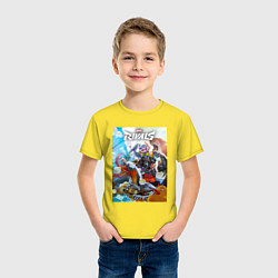 Футболка хлопковая детская Персонажи - Marvel rivals, цвет: желтый — фото 2