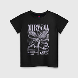 Футболка хлопковая детская Nirvana grunge, цвет: черный