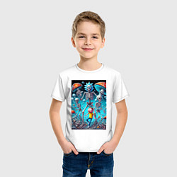 Футболка хлопковая детская Skeleton Rick and Morty - ai art fantasy, цвет: белый — фото 2