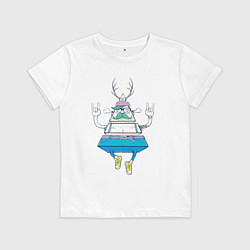 Футболка хлопковая детская Выход в астрал, цвет: белый