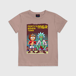 Детская футболка Mortys boxing team - ai art fantasy
