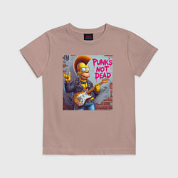 Детская футболка Homer Simpson - punks not dead