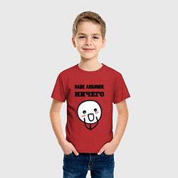 Футболка хлопковая детская Любимое ничего мем, цвет: красный — фото 2