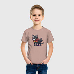 Футболка хлопковая детская Фульфенгавк, цвет: пыльно-розовый — фото 2