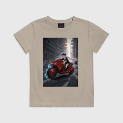 Детская футболка Shiroko лиса на футуристичном мотоцикле
