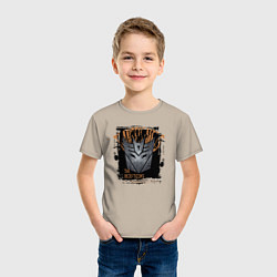 Футболка хлопковая детская Трансформеры знак десептиконов, цвет: миндальный — фото 2