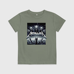 Футболка хлопковая детская Thrash metal - Metallica, цвет: авокадо