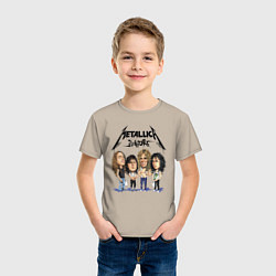 Футболка хлопковая детская Metallica juniors - cartoon, цвет: миндальный — фото 2