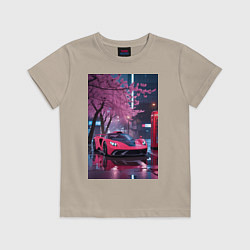 Детская футболка Суперкар и сакура
