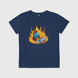 Детская футболка Рыба в огне