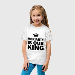 Футболка хлопковая детская Moriarty is our king, цвет: белый — фото 2