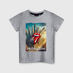 Детская футболка Rolling Stones - logo-guitar