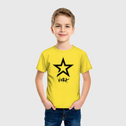 Футболка хлопковая детская Vera - star, цвет: желтый — фото 2