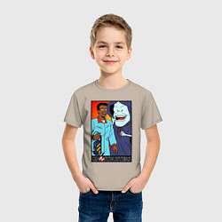 Футболка хлопковая детская Ghostbusters - Winston and the sandman, цвет: миндальный — фото 2