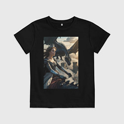 Детская футболка Королева летит на драконе