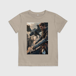 Детская футболка Рыцарь летит на драконе
