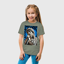 Футболка хлопковая детская Античность и математика, цвет: авокадо — фото 2