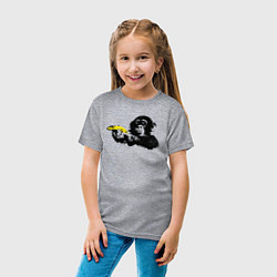 Футболка хлопковая детская Мартышка с бананом, цвет: меланж — фото 2
