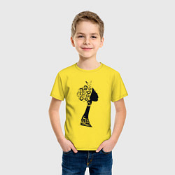 Футболка хлопковая детская Black woman, цвет: желтый — фото 2