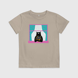 Детская футболка Мишка в окошке