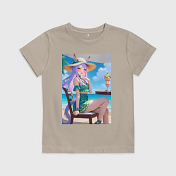 Детская футболка Девушка-пони кушает мороженое