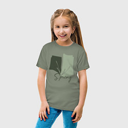 Футболка хлопковая детская Spring, цвет: авокадо — фото 2