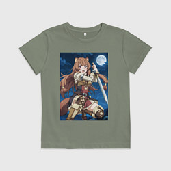 Детская футболка Рафталия сражается в ночи