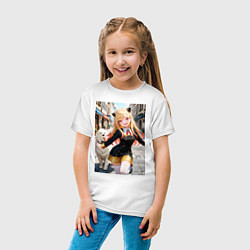 Футболка хлопковая детская Марин Китагава косплей Ани Форджер, цвет: белый — фото 2