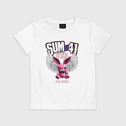 Детская футболка Sum 41 розовый кролик